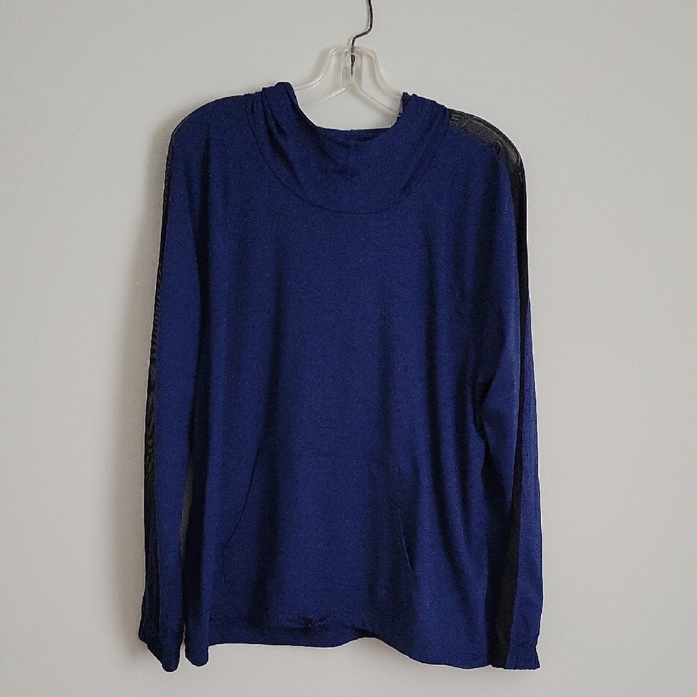 Z by Zella Women's Blue and Black Activewear Hoodie- Size XL- New!